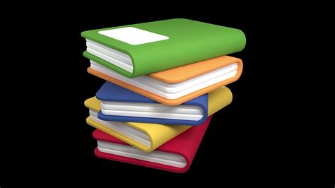 Rotating books animation. Stack of books. Stack of books rotating. Seamless and looped animation ...