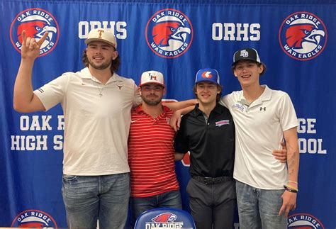 Four Oak Ridge Baseball Players Sign During Ceremony