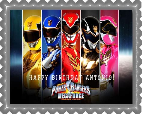 Power Rangers Megaforce Edible Cake Or Cupcake Topper Edible Prints