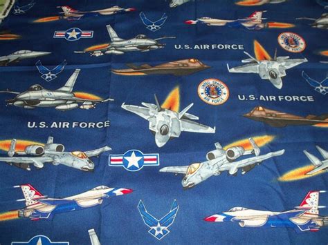 United States Air Force Fabric Set Of 2 22 12 X