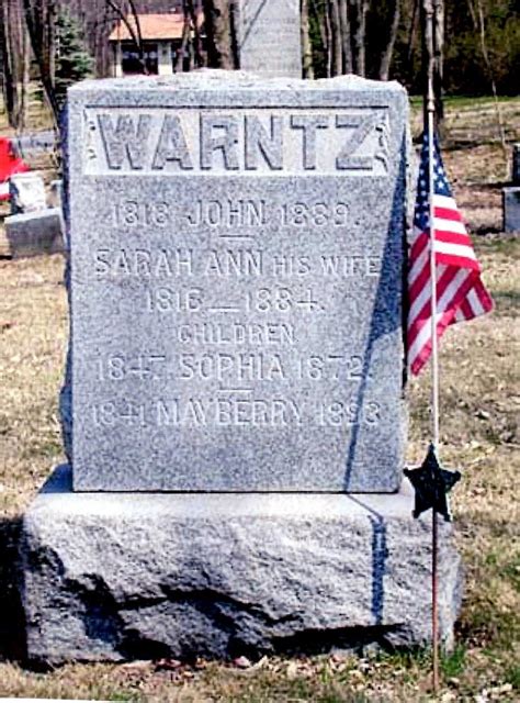 Mayberry Warntz 1841 1893 Homenaje De Find A Grave