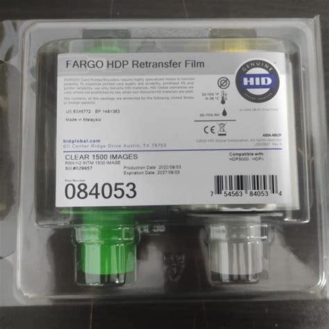 Jual Ribbon Retransfer Fargo HDP Film HDP5000 HDP 5000 P N 084053 84053