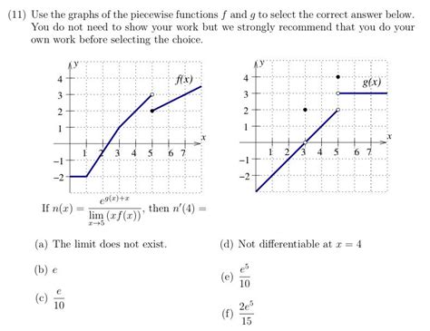 Solved 11 Use The Graphs Of The Piecewise Functions F And G Chegg