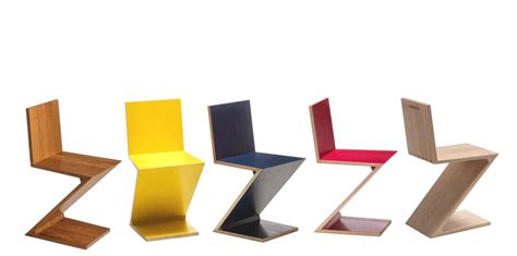 Zig Zag Chairs Designed By Gerrit Rietveld For G Van De Groenekan