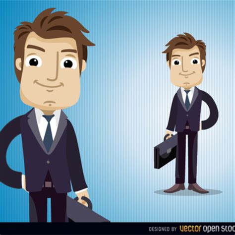 Businessman Vector Character With Briefcase Freevectors