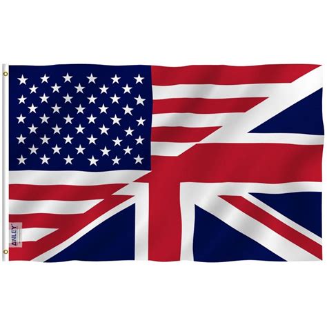 Anley Fly Breeze X Feet America Britain Friendship Flag Vivid Color