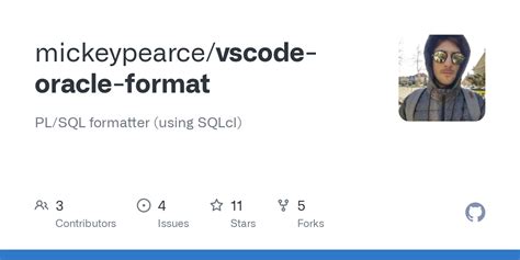 Github Mickeypearce Vscode Oracle Format Pl Sql Formatter Using Sqlcl