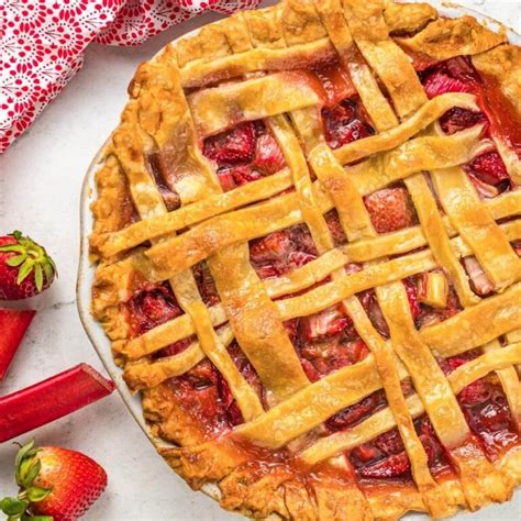 Easy Strawberry Rhubarb Pie Retro Recipe Box