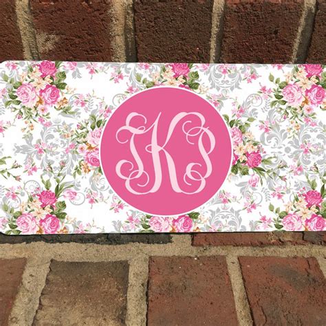 Floral License Plate Etsy