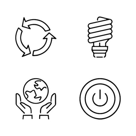 Premium Vector Energy Icon Set Collection Of Renewable Energy Ecology