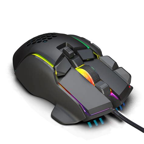 Game Mouse with 13 RGB Backlit Modes Wired PC Gaming mouse 12800 DPI ...