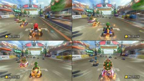 File:MK8D 4-Player Gameplay Screenshot.png - Super Mario Wiki, the ...