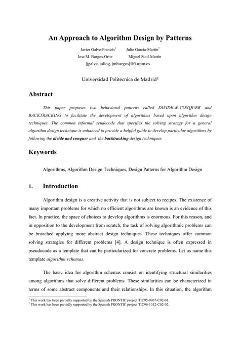 (PDF) Algorithm Design by Patterns