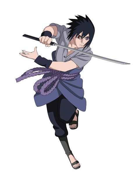 Sasuke Ninja Warrior Sword Fighting Action Pose Free Hd Png Png All