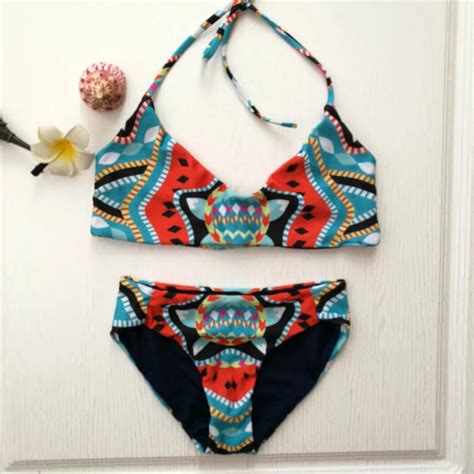 Hongfenyueding Impresi N Traje De Ba O Brasile O Bikini Tanga Micro