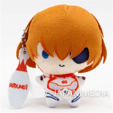 Shin Evangelion Asuka Langley Mini Mascot Plush Doll Ballchain Japan In