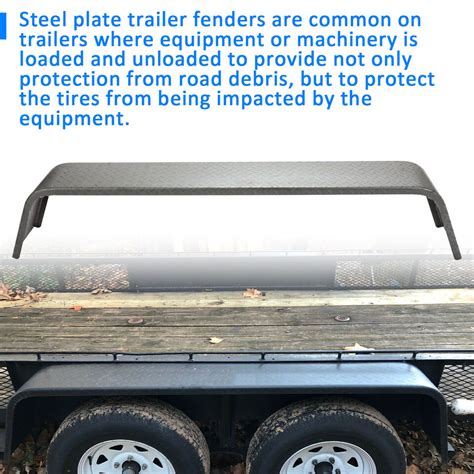 2 Steel Diamond Tread Plate Tandem Axle Trailer Fenders 10 X 72 X 13 Raw Ebay