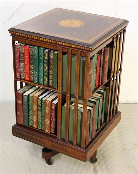 Super Quality Inlaid Mahogany Revolving Bookcase Antiques Atlas