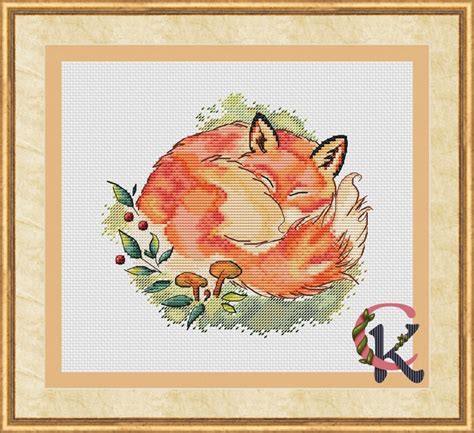 Fox Dream Cross Stitch Pattern Code Sko Sophia Komkova Buy