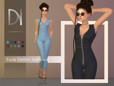 The Sims Resource Funk Denim Jumpsuit