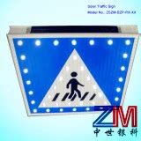 Aluminum Solar Led Flashing Traffic Sign For Pedestrian Crossing