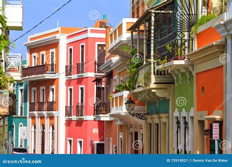 Vibrant Houses San Juan Stock Image Image Of Destination 73910021