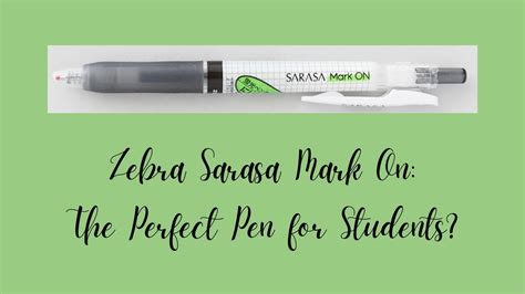 Zebra Sarasa Mark On Review YouTube