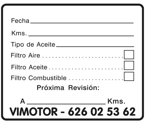 Autoestático El auténtico Etiquetas mantenimiento vehículos