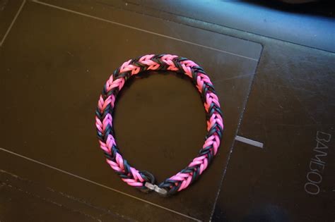 Black And Pink Rubber Band Bracelet — Weasyl