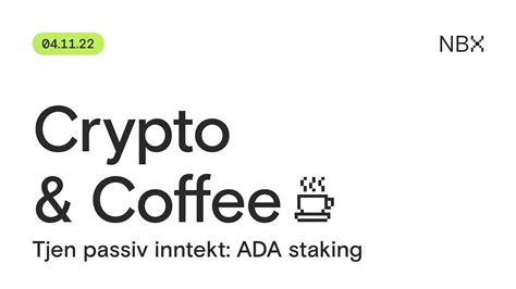 Crypto Coffee Tjen Passiv Inntekt Med Ada Staking Youtube