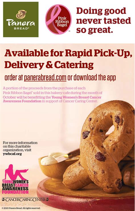 Panera Pink Ribbon Bagels - Young Women's Breast Cancer Awareness ...