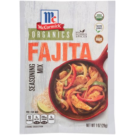 Mccormick Organic Fajita Seasoning Mix 1 Oz