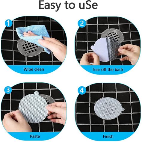 New Round Disposable Shower Drains Hair Catcher Mesh Stickers Bathroom