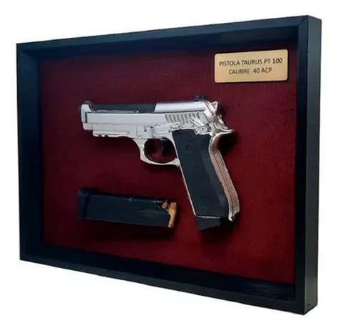 Quadro Decorativo Modelo Pistola Taurus Pt Calibre