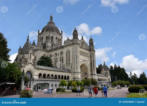 Basilica of Lisieux, Church of Pilgrimage in Normandy Editorial Image - Image of saint, europe ...