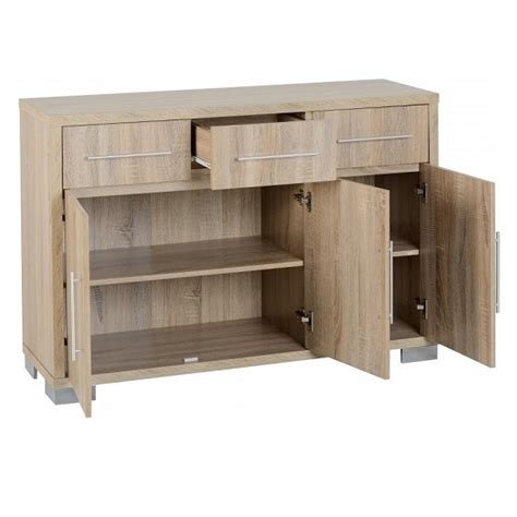 Waddell Sideboard In Sonoma Oak Effect With Three Doors Sale