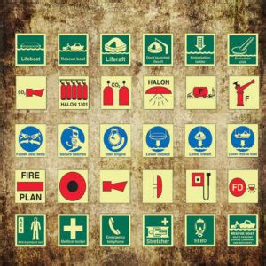 imo symbols  posters pros marine  marine safety equipment