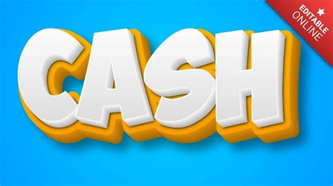 Cash Text Effect Generator