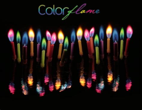 Amazing Colorflame Multicolor Happy Birthday Candles And Holders 12