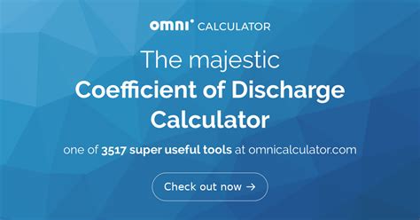 Coefficient Of Discharge Calculator