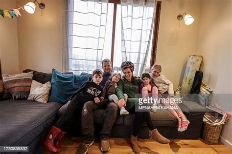 Matan Fingerhut His Wife Chagit And Their Four Children Look On At
