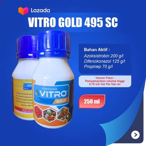 FUNGISIDA VITRO GOLD 495 SC 250ml PROMO GROSIR INSEKTISIDA