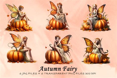 Autumn Fairies Graphics Graphic By Awkwardannies · Creative Fabrica