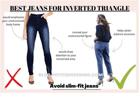 The Complete Jeans Guide For Inverted Triangle Body Shape Petite Dressing