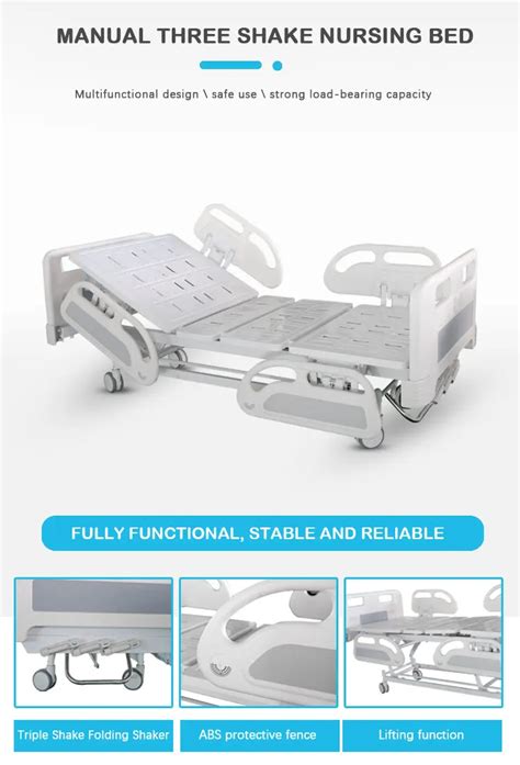 Multi Functional Medical Hospital Patient Bed Abs Patient Nursing Care