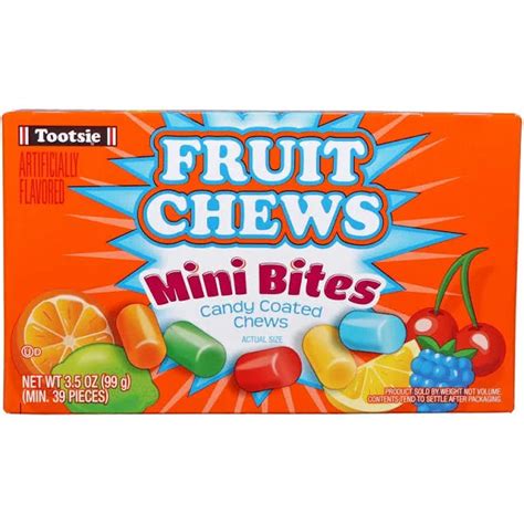 Tootsie Roll Mini Bites Fruit Chews 3.5oz Box – Snack Hut