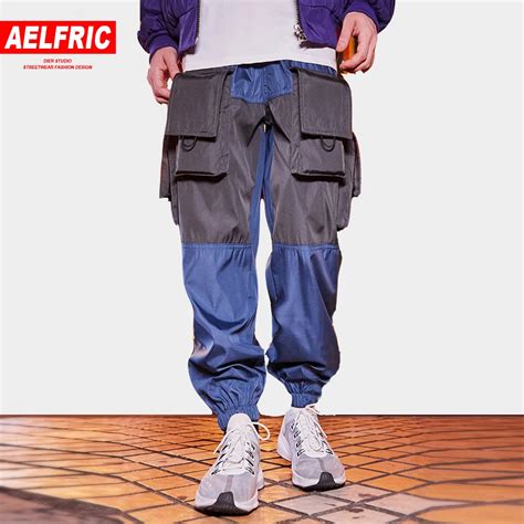 Aelfric Eden Multi Pockets Harem Joggers Men 2018 Autumn Fashion