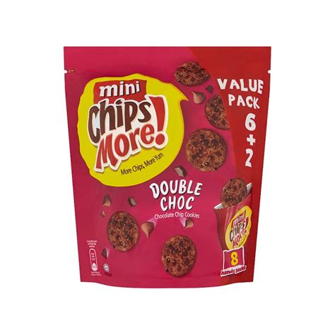 Mini Chips More Double Choc Chocolate Chips Cookies 8x28g Shopifull