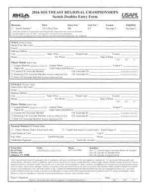 Fillable Online D Scotch Doubles Fax Email Print PdfFiller