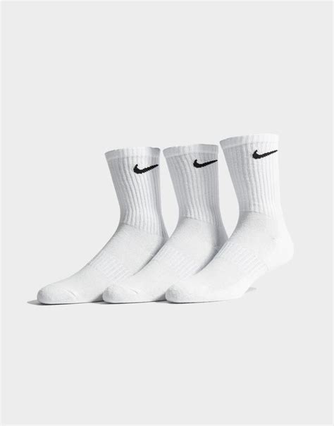 White Nike 3 Pack Cushioned Crew Socks Jd Sports Uk White Nikes